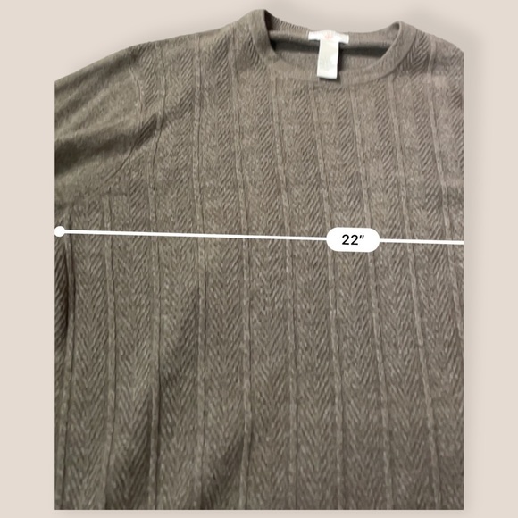 DOCKERS Brown Neutral Minimalist OverSized braided Knit Winter Crew Neck Sweater - Picture 7 of 8